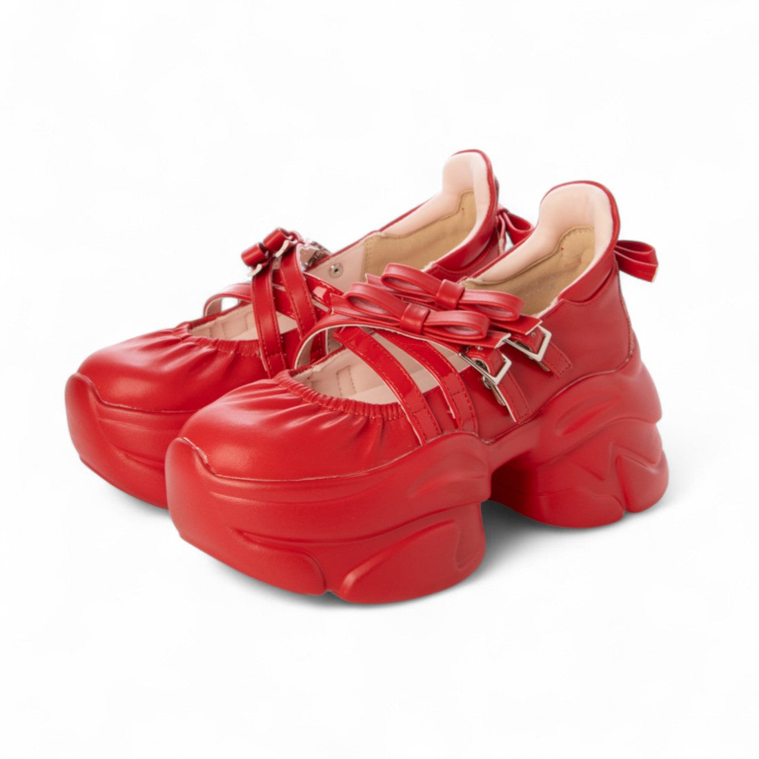 ヨースケ YOSUKE 厚底スニーカー (レッド) レッド