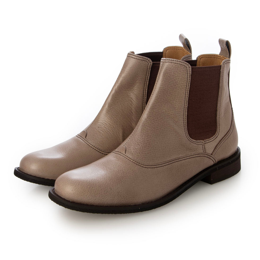 ヨースケ YOSUKE 本革サイドゴアブーツ (グレージュ) グレージュ