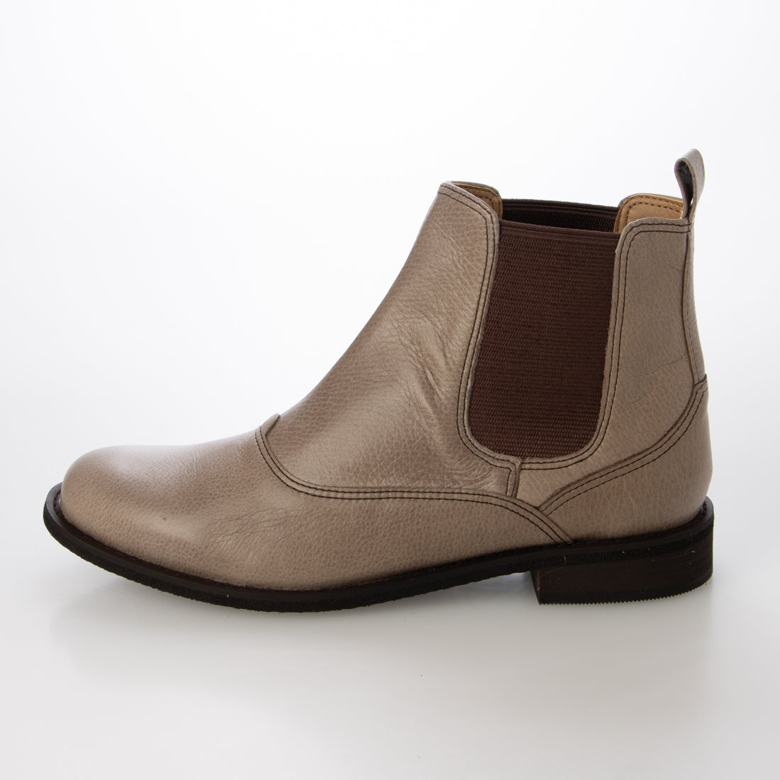 ヨースケ YOSUKE 本革サイドゴアブーツ (グレージュ) グレージュ