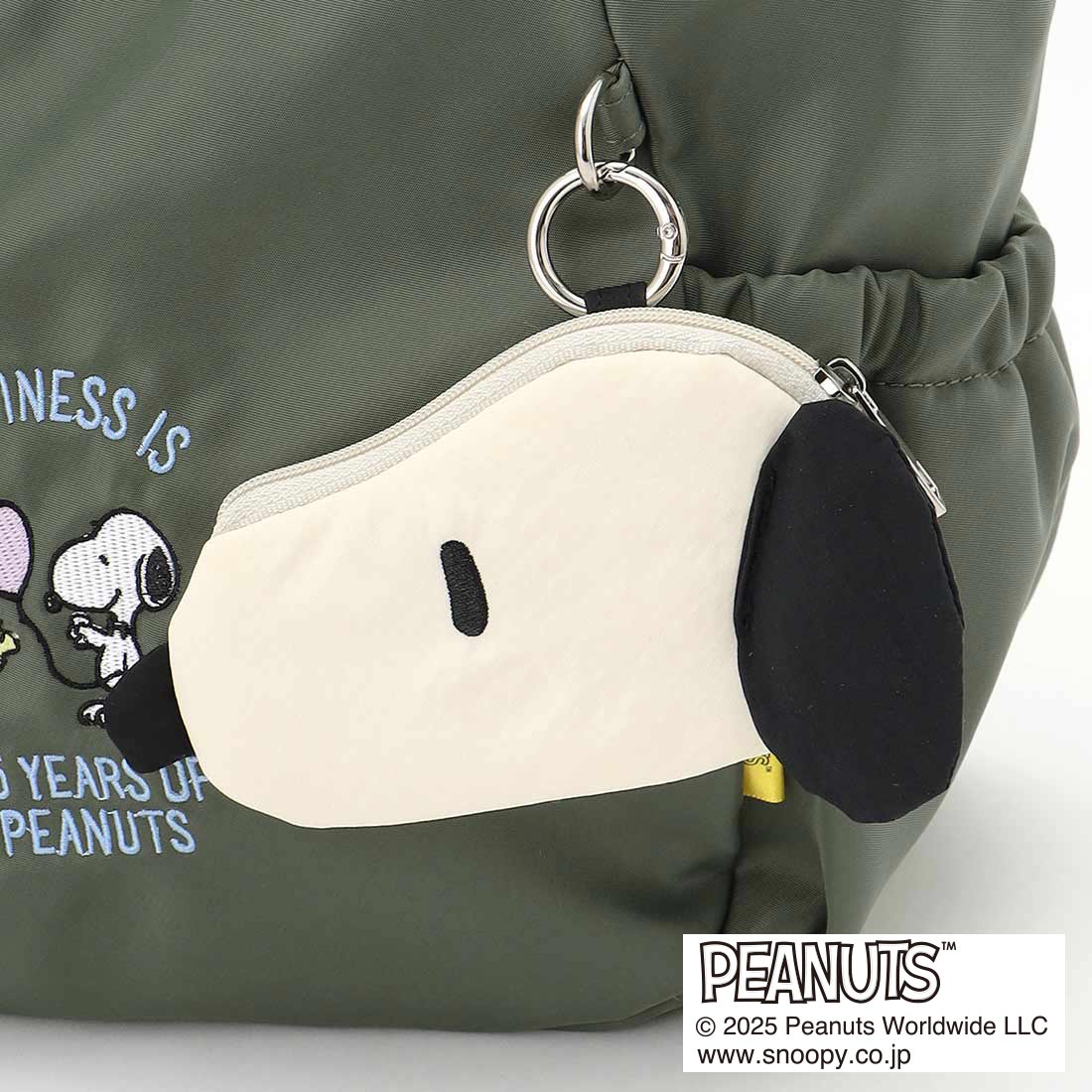イザック Y'SACCS SNOOPYデザイン ギャザー2wayミニトート (カーキ) カーキ