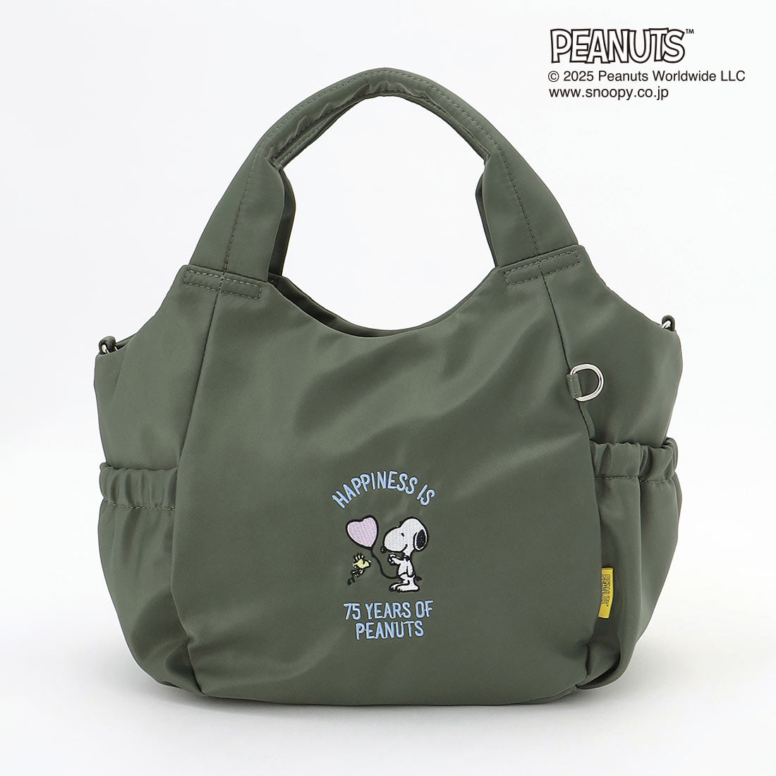 イザック Y'SACCS SNOOPYデザイン ギャザー2wayミニトート (カーキ) カーキ