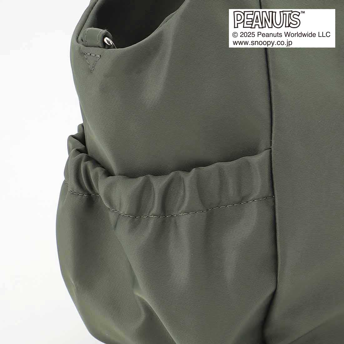 イザック Y'SACCS SNOOPYデザイン ギャザー2wayミニトート (カーキ) カーキ