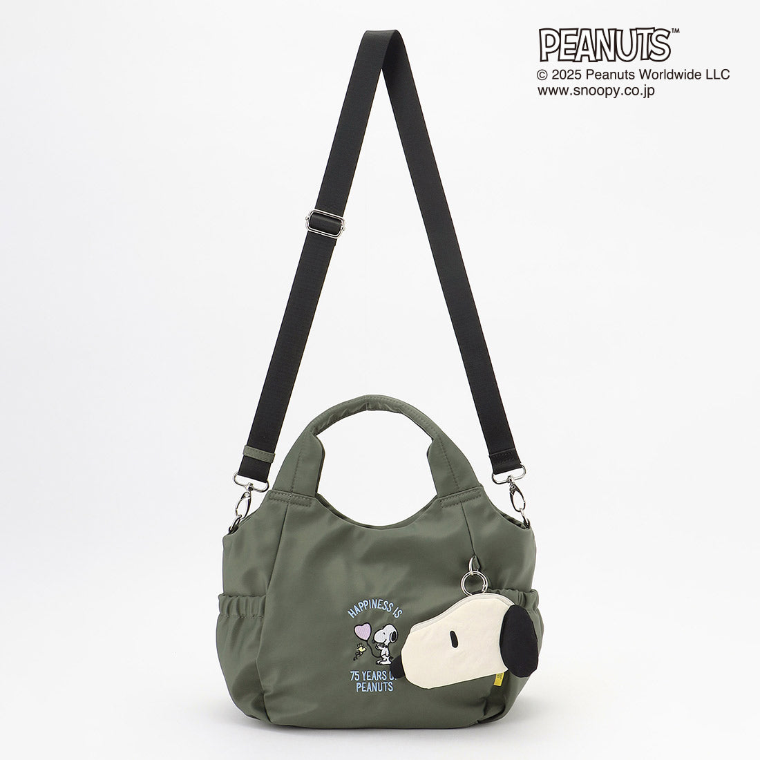 イザック Y'SACCS SNOOPYデザイン ギャザー2wayミニトート (カーキ) カーキ