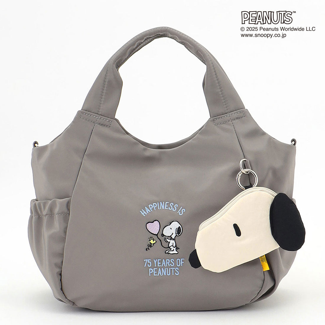 イザック Y'SACCS SNOOPYデザイン ギャザー2wayミニトート (グレー) グレー