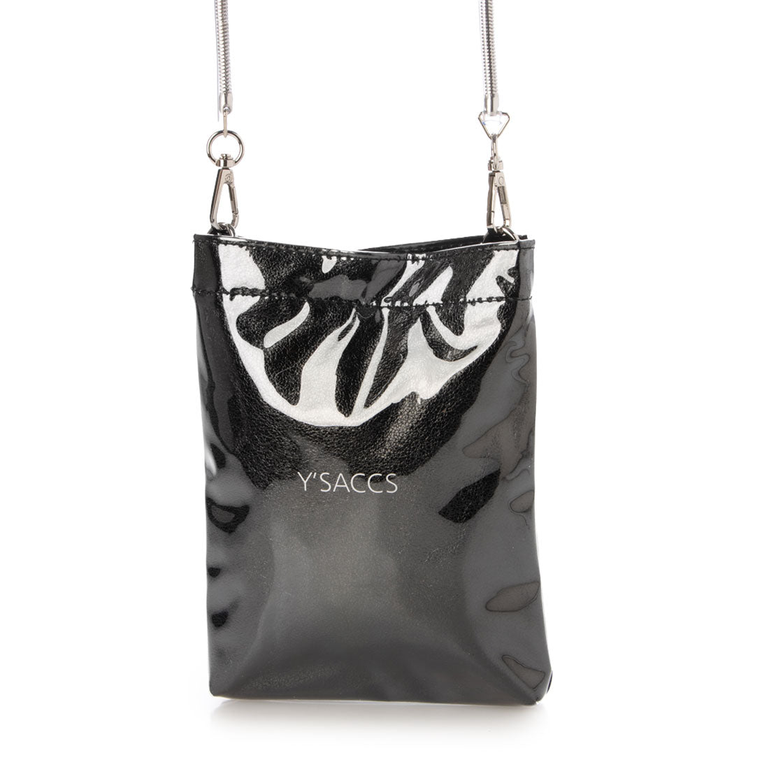 イザック Y'SACCS PVCメタリックショルダーバッグ (シルバー) シルバー