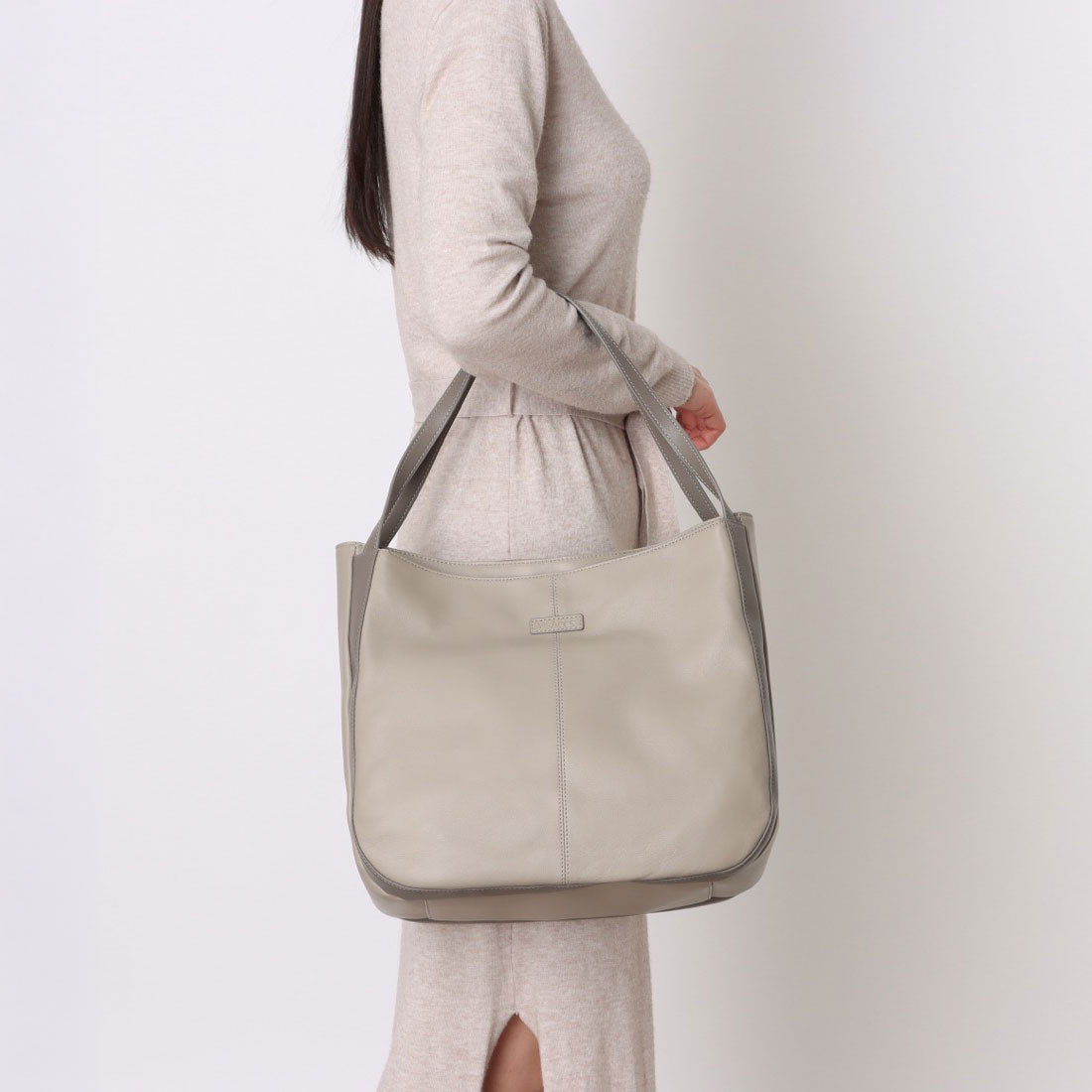 イザック Y'SACCS イタリアンシープ 3層トートバッグ (グレー) グレー