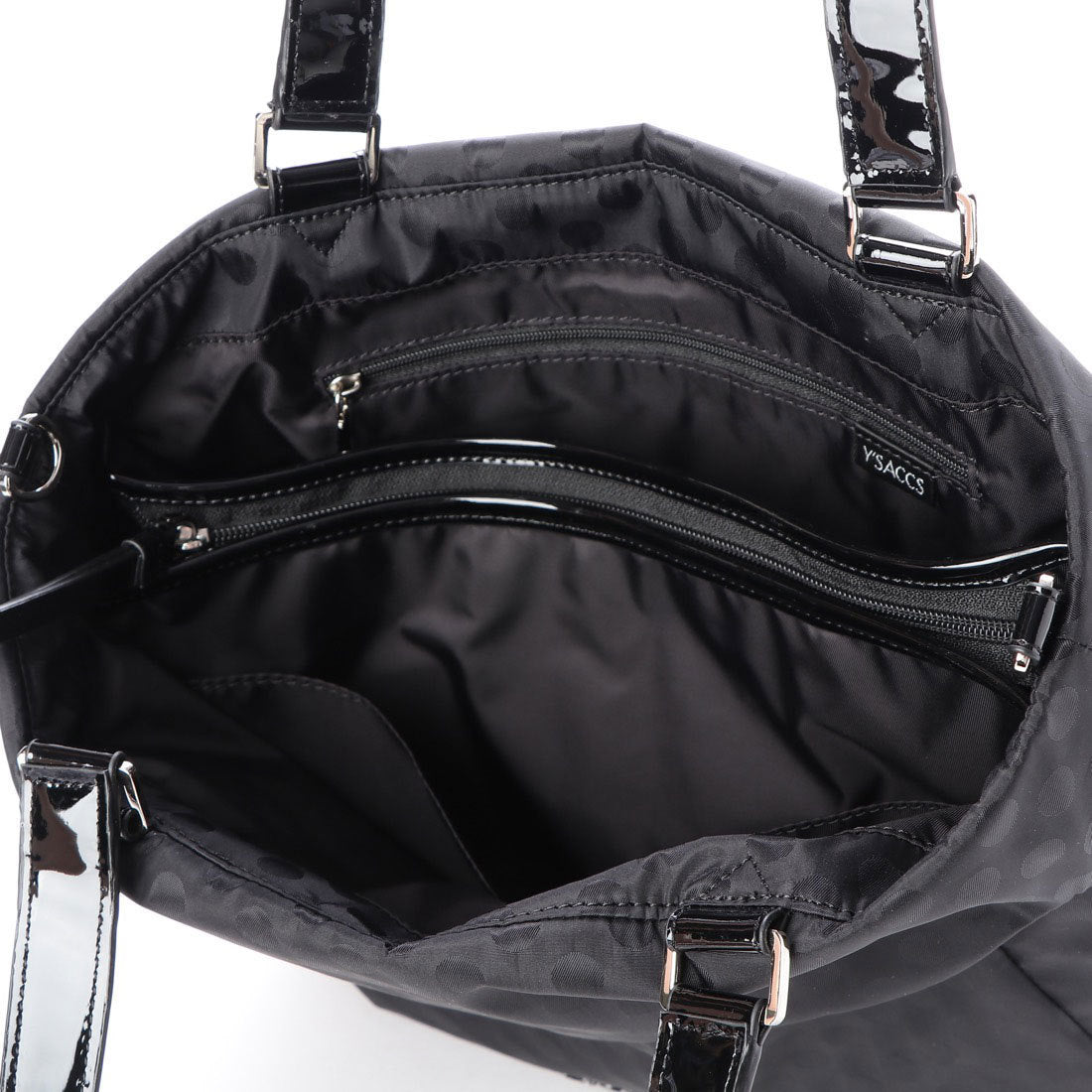 イザック YSACCS Polka Dots 口折れ2wayトート Sサイズ (ブラック) ブラック