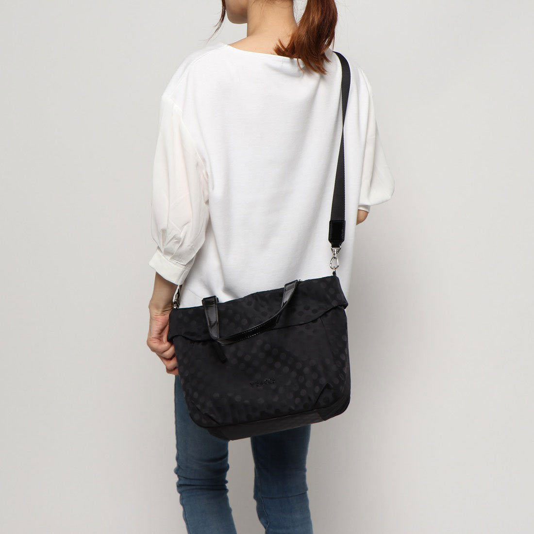 イザック YSACCS Polka Dots 口折れ2wayトート Sサイズ (ブラック) ブラック