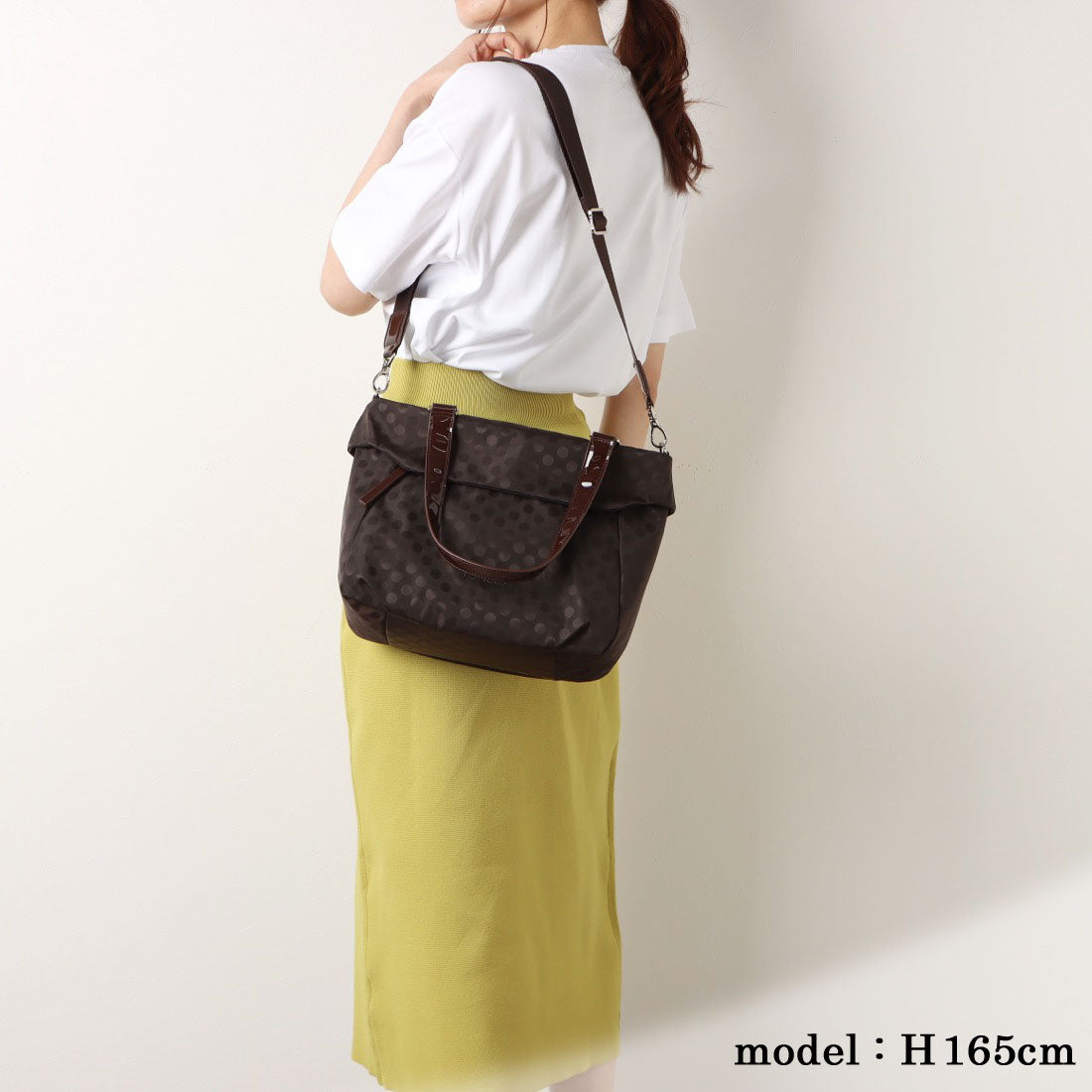 イザック YSACCS Polka Dots 口折れ2wayトート Sサイズ (ブラック) ブラック