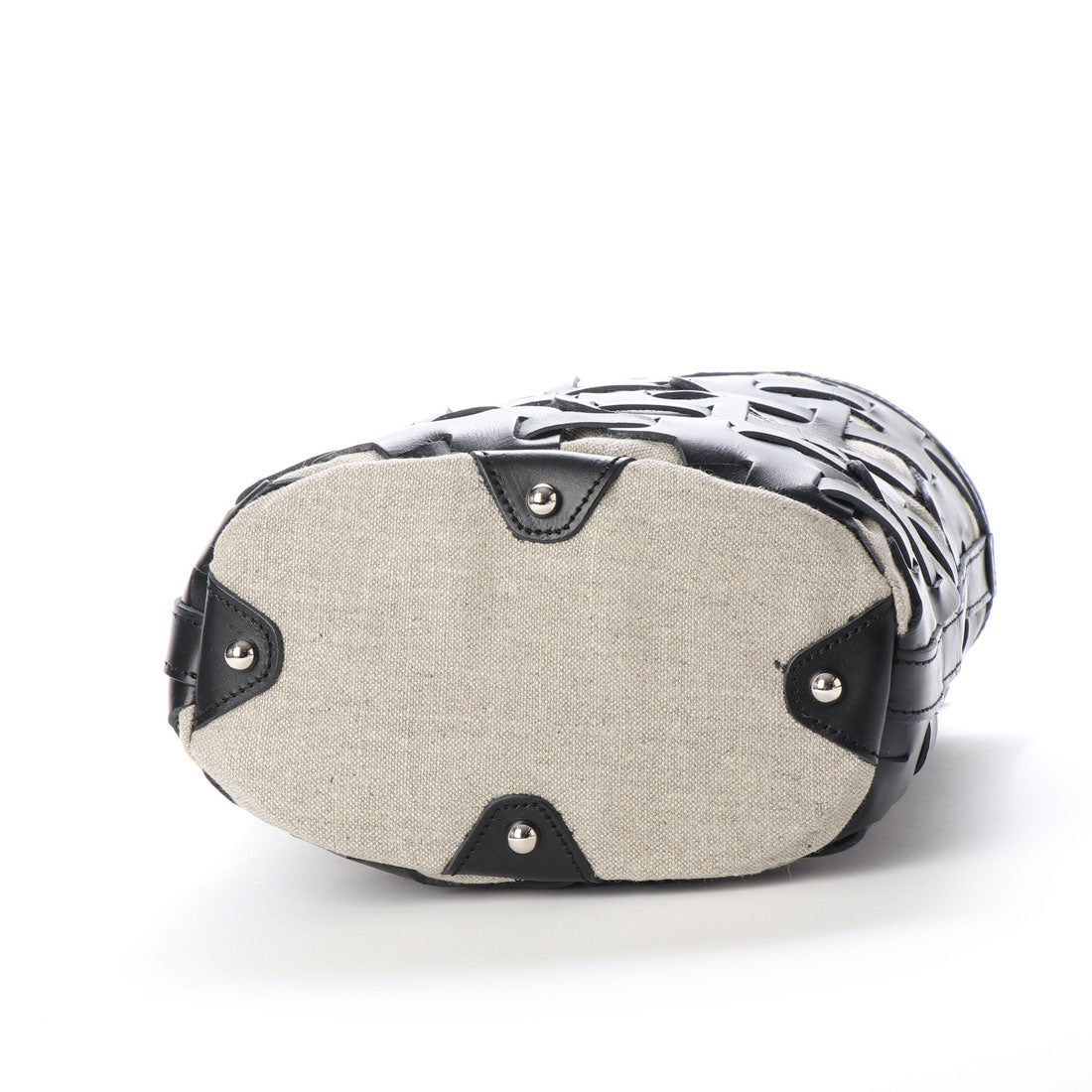 イザック YSACCS レザー×リネン メッシュデザインショルダー