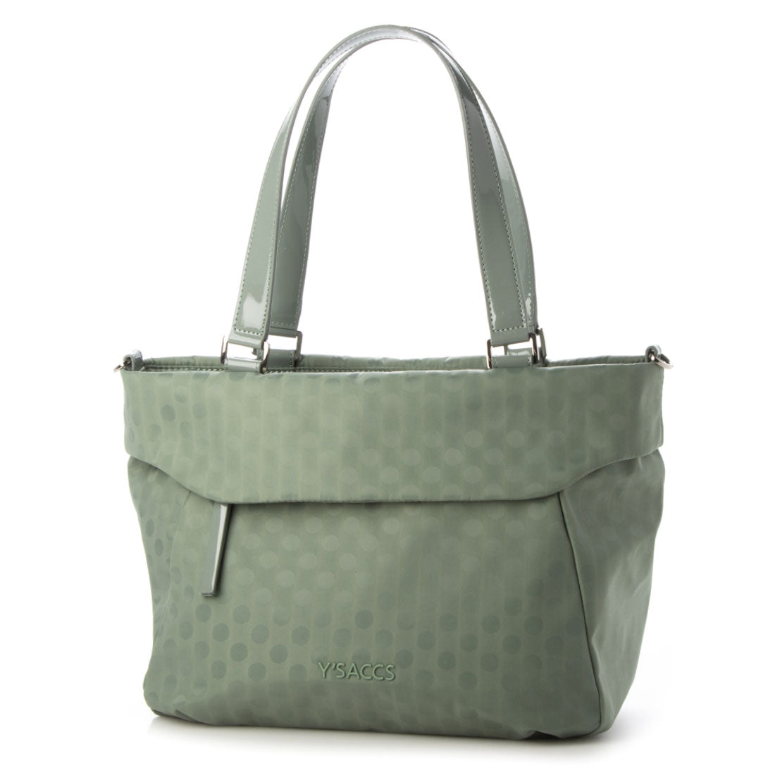 イザック YSACCS Polka Dots 口折れ2wayトート Sサイズ (ライトグリーン) ライトグリーン