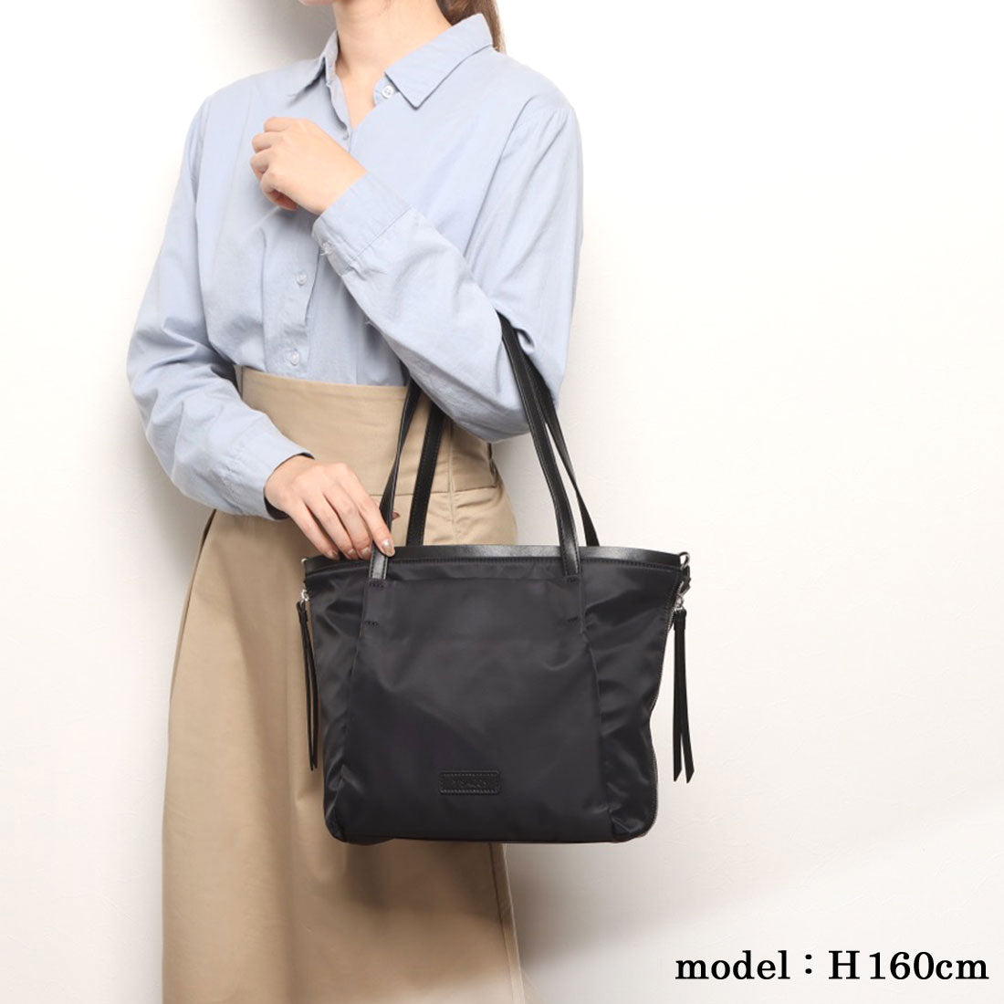 イザック Y'SACCS リサイクルナイロン×リサイクルレザー すっきりトート Sサイズ