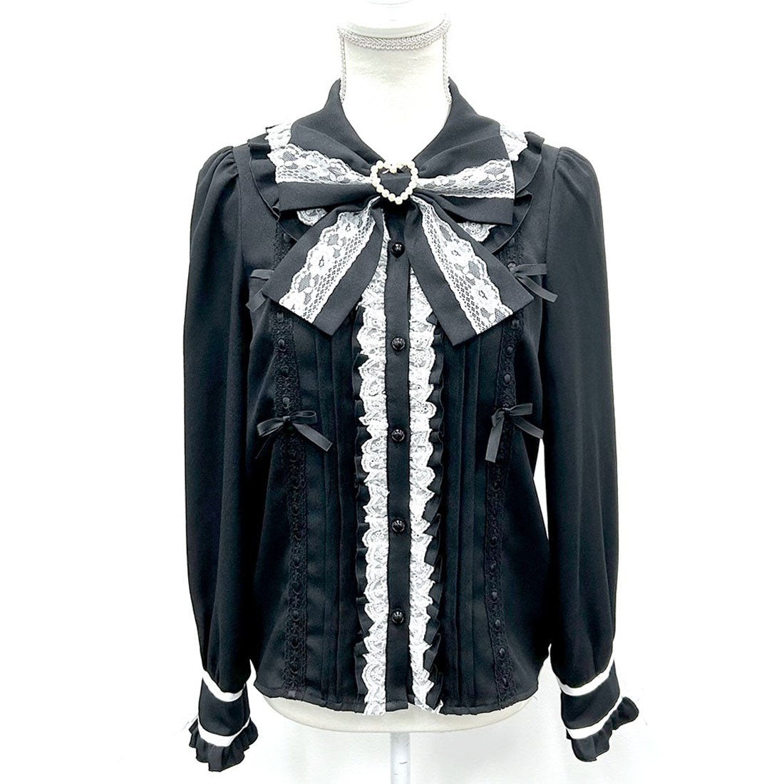 ユメテンボウ 夢展望 はしごレースリボンブラウス