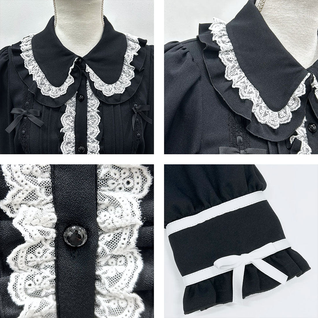 ユメテンボウ 夢展望 はしごレースリボンブラウス