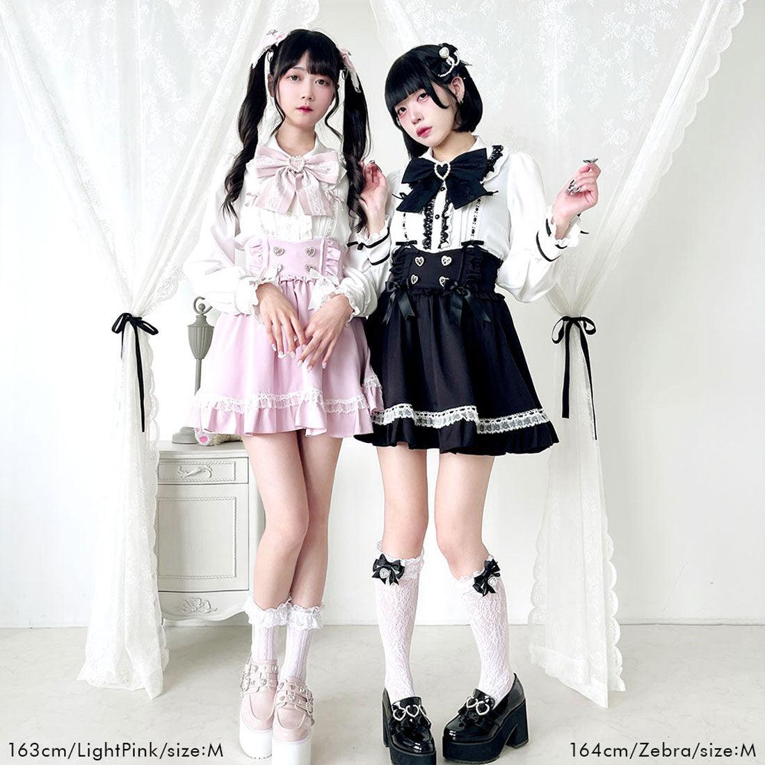 ユメテンボウ 夢展望 はしごレースリボンブラウス