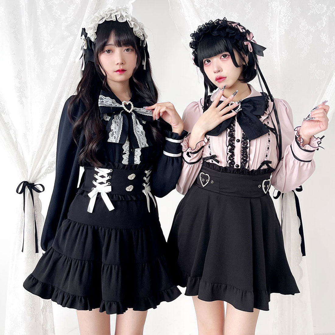 ユメテンボウ 夢展望 はしごレースリボンブラウス