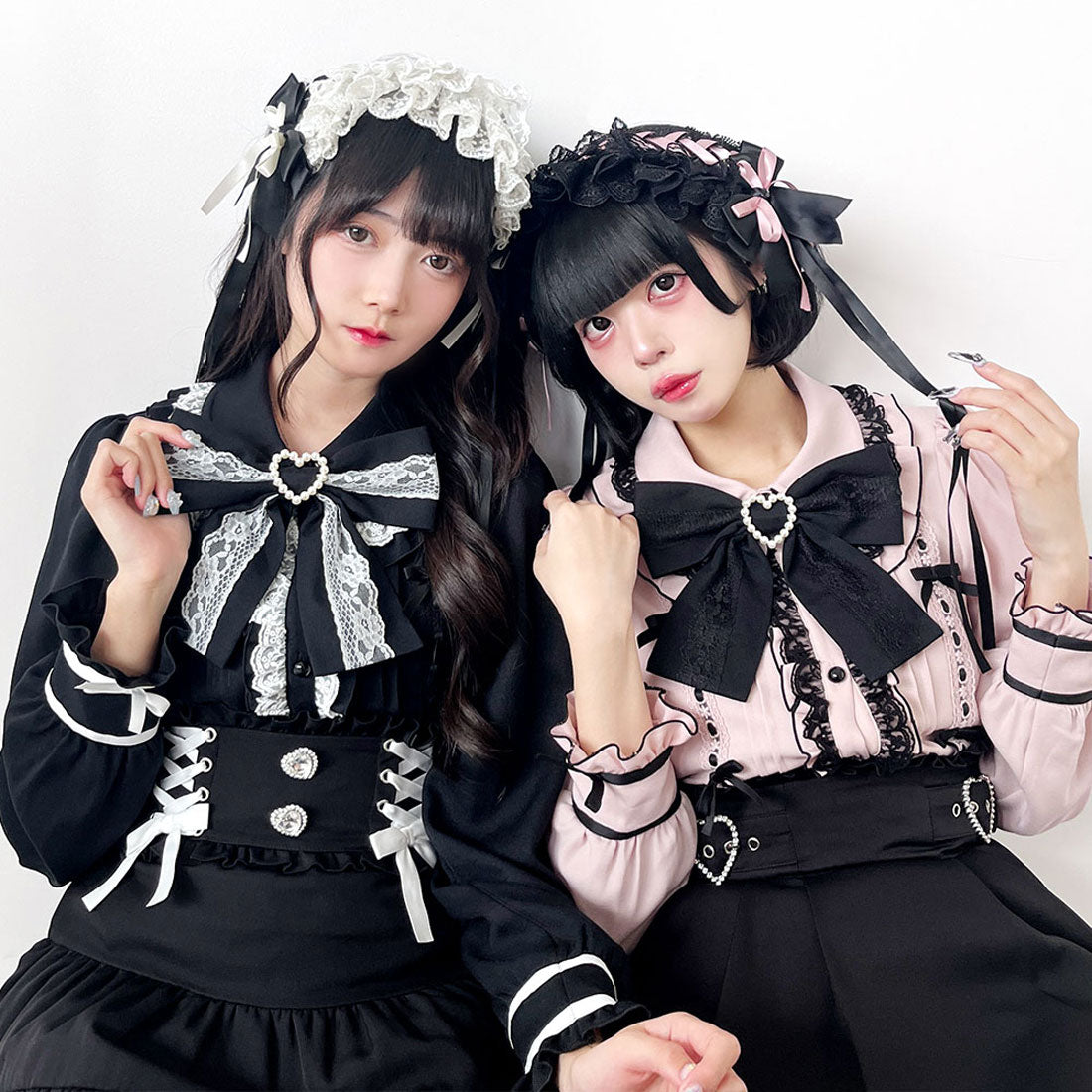 ユメテンボウ 夢展望 はしごレースリボンブラウス