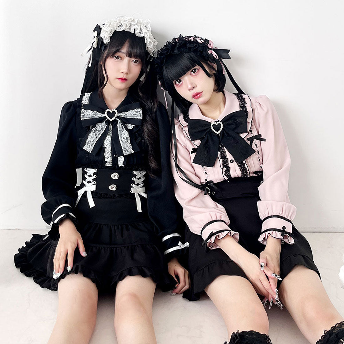 ユメテンボウ 夢展望 はしごレースリボンブラウス