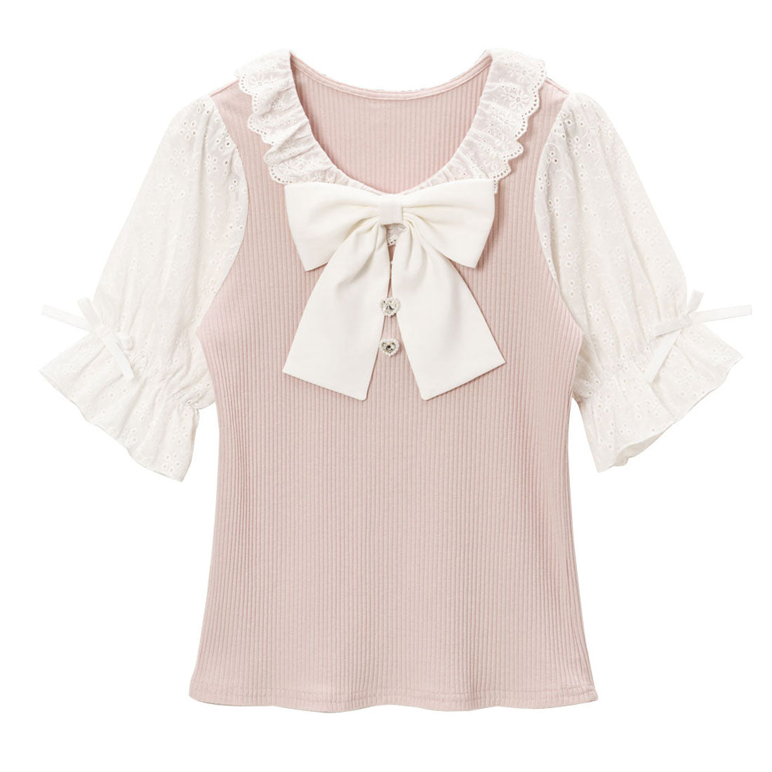 Yumetembo Yumetenbo Ribbon frill jewel top