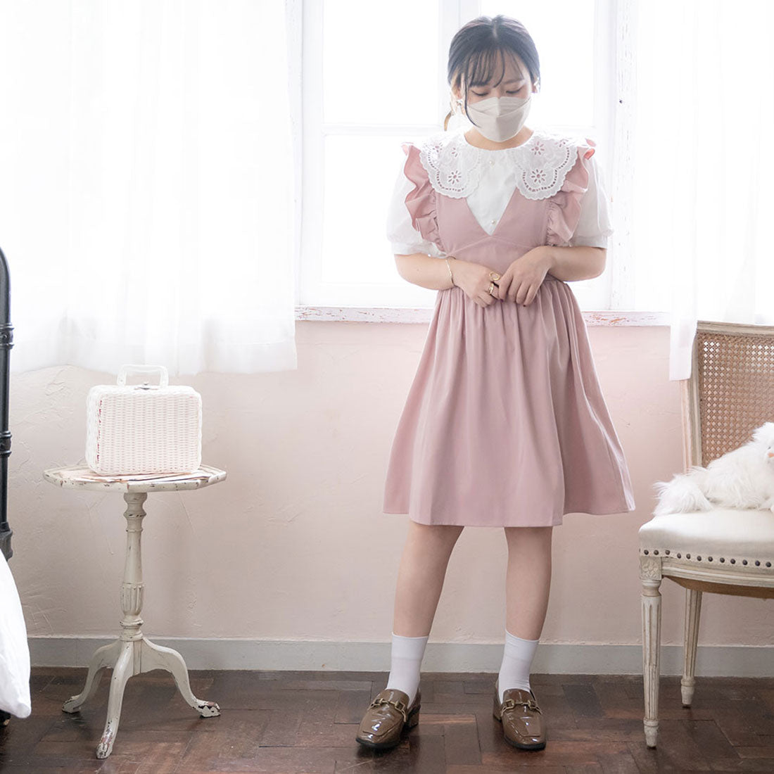 ユメテンボウ 夢展望 2wayフリルリボンワンピ-ス