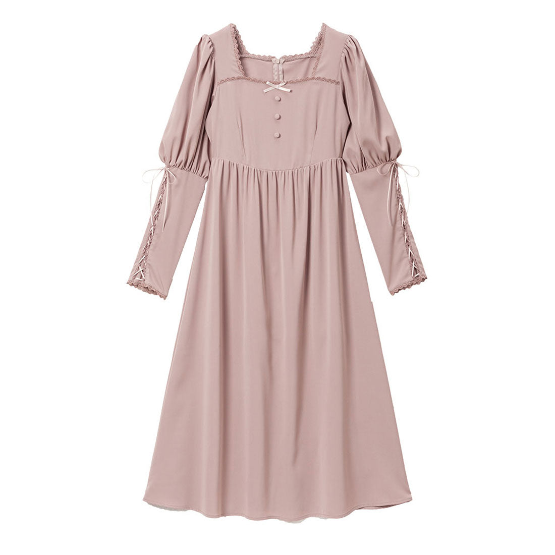 ユメテンボウ 夢展望 袖レースアップクラシカルワンピース