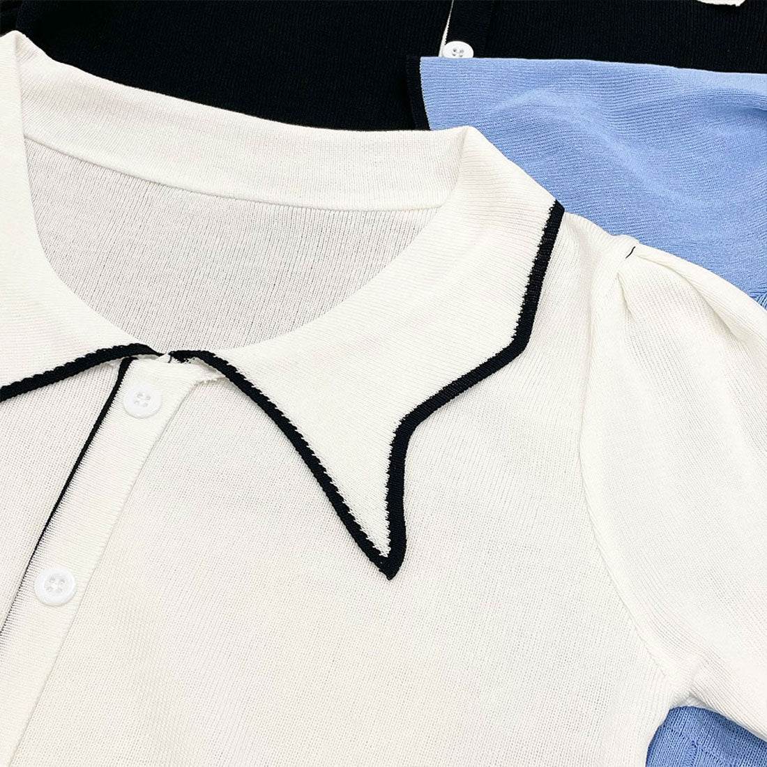 ユメテンボウ 夢展望 パフスリーブ半袖ニット