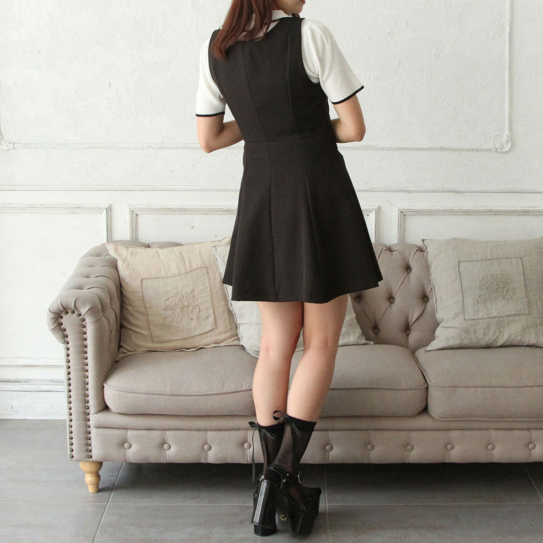 ユメテンボウ 夢展望 パフスリーブ半袖ニット