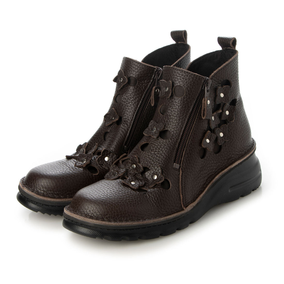 ユリコ マツモト yuriko matsumoto 春ブーツ ブーツ ショートブーツ 4E 本革 歩きやすい 日本製 旅行 軽量底 (BR) BR