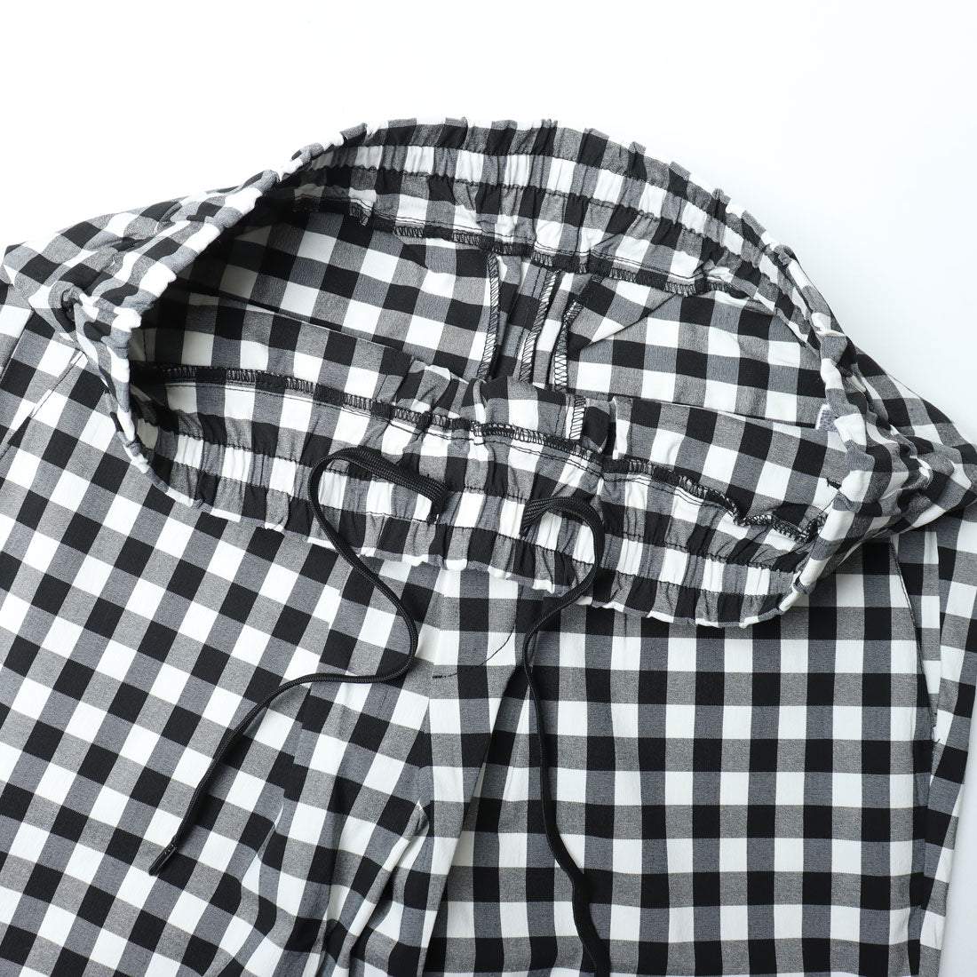 モトマチゼラール 元町ゼラール ストレッチリネンサブリナパンツ (ガラ ブラック) ガラ ブラック