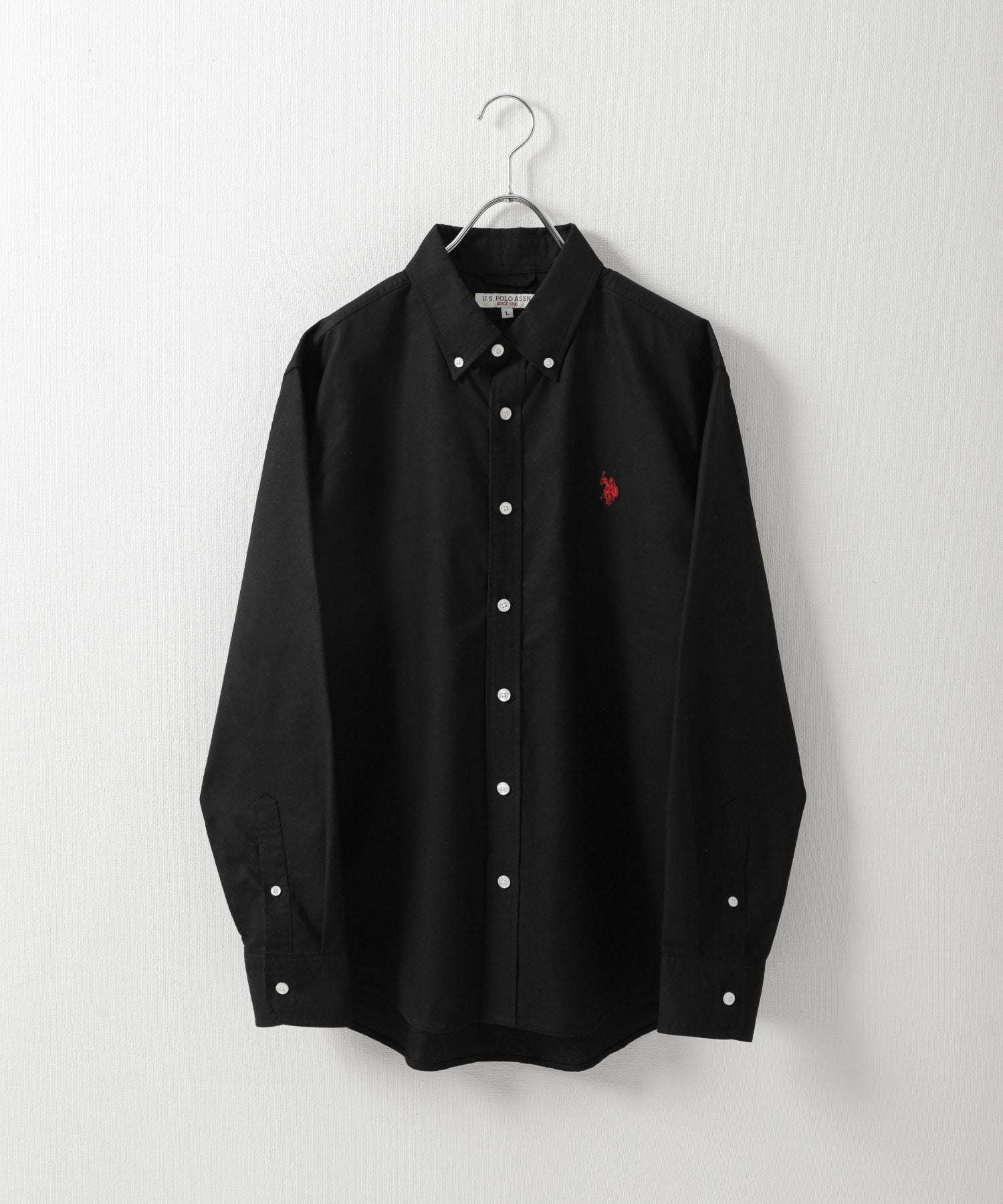 ジップファイブ ZIP FIVE U.S.POLOASSN オックスフォードシャツ,19BLACK