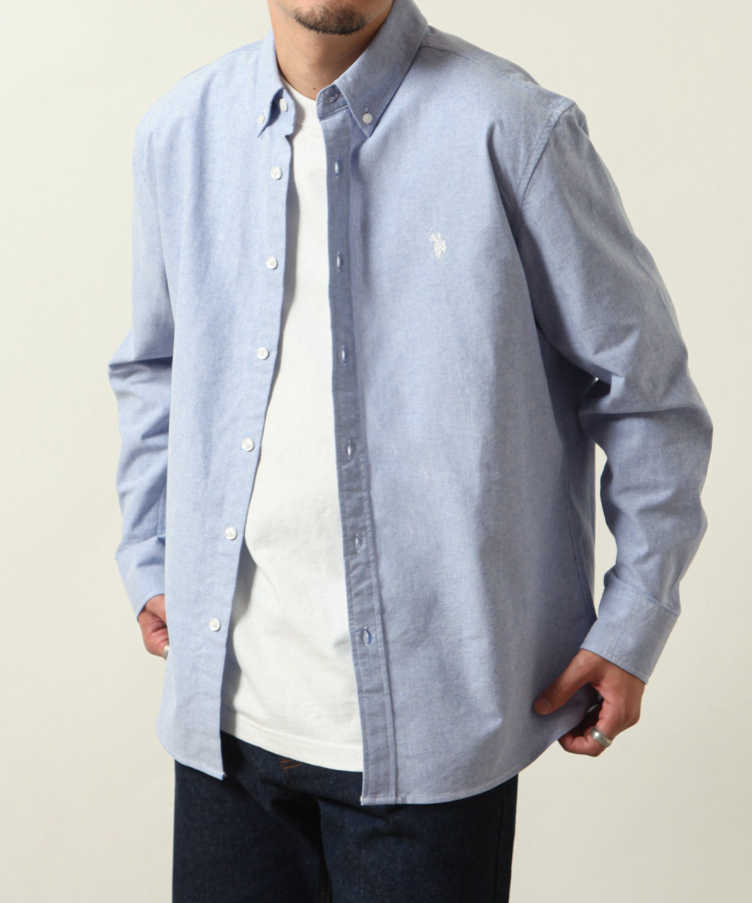 ジップファイブ ZIP FIVE U.S.POLOASSN オックスフォードシャツ,61NAVY