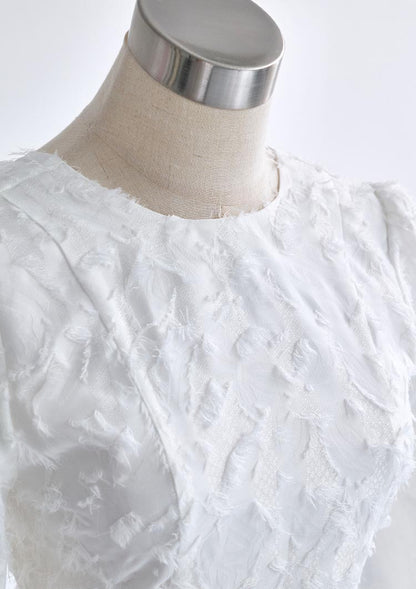 Botanical jacquard dress