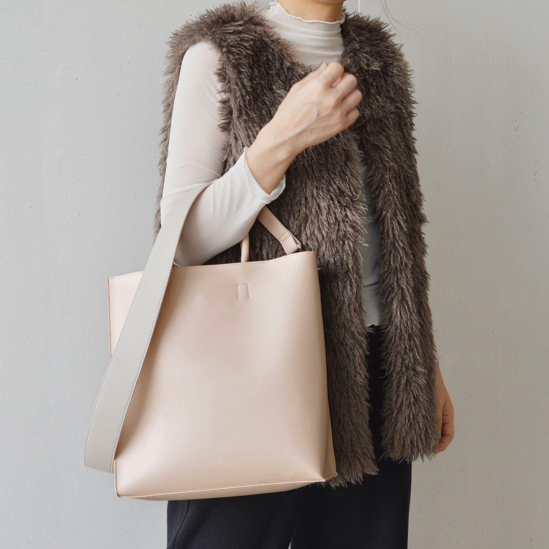 スタイロ styiro ソフトスクエアトートバッグ,ヌード