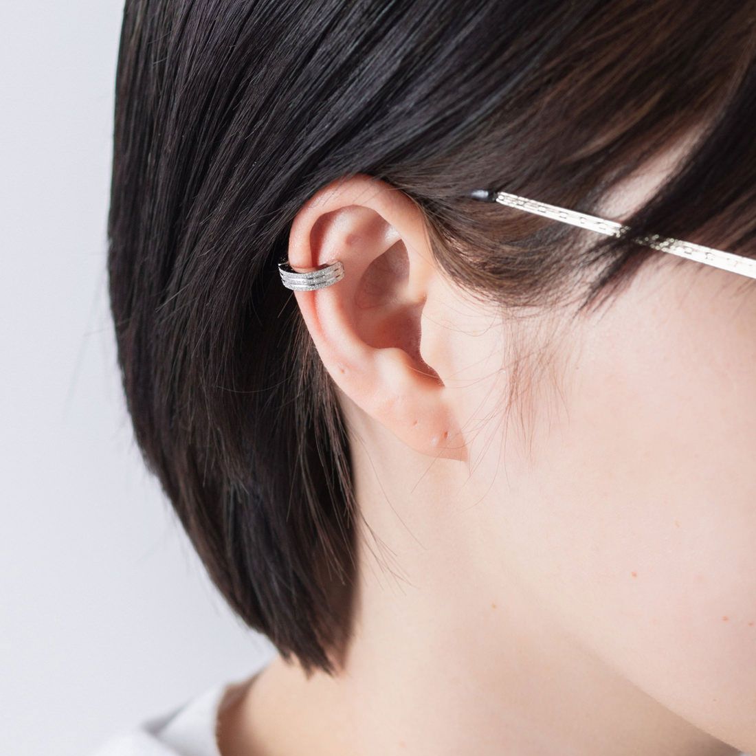 ジョン JON イヤーカフ ステンレス 両耳,シルバー