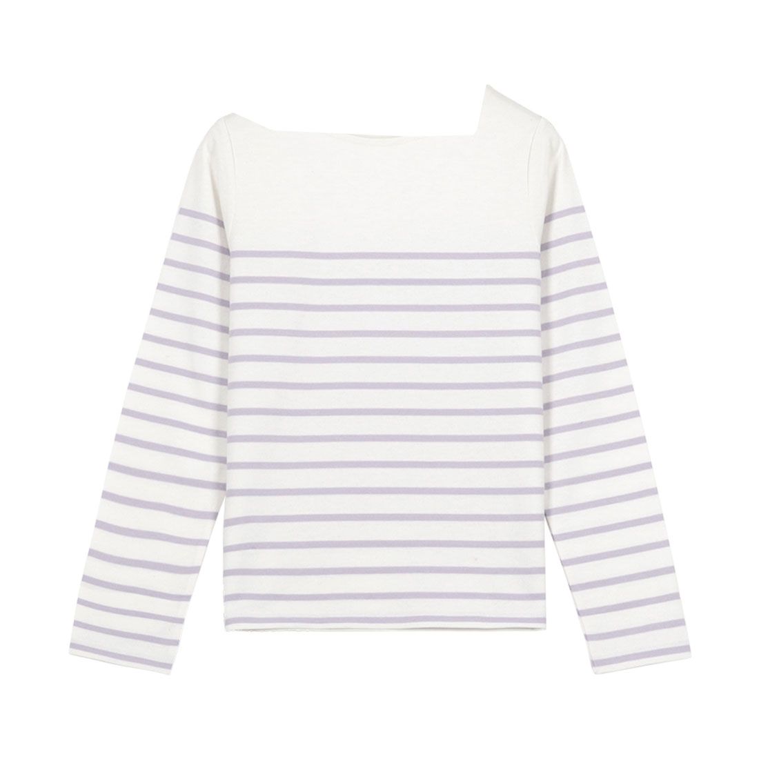 コウベレタス KOBE LETTUCE 【コットン100%】ボーダーカットソー【パネル】,オフ×Lパープル