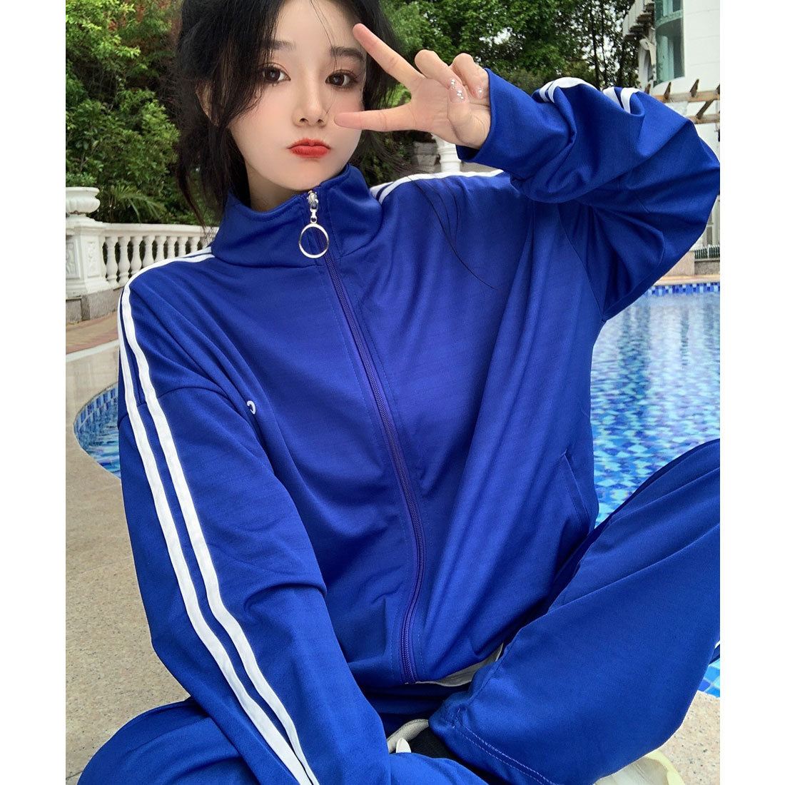 デバイス DEVICE ダブルライン シンプルジャージ (BLWH) BLWH