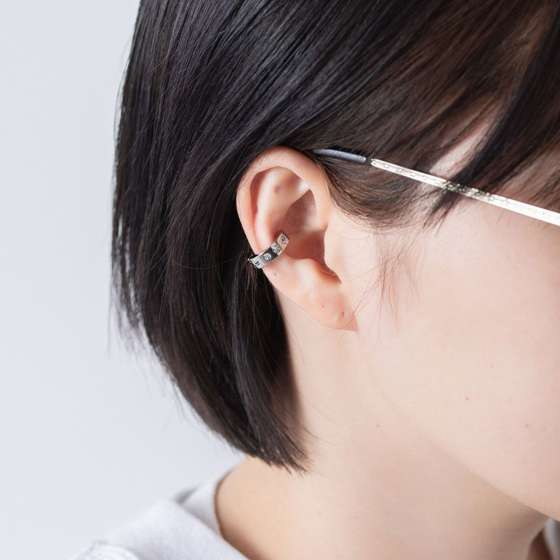 ジョン JON イヤーカフ ステンレス 両耳,シルバー