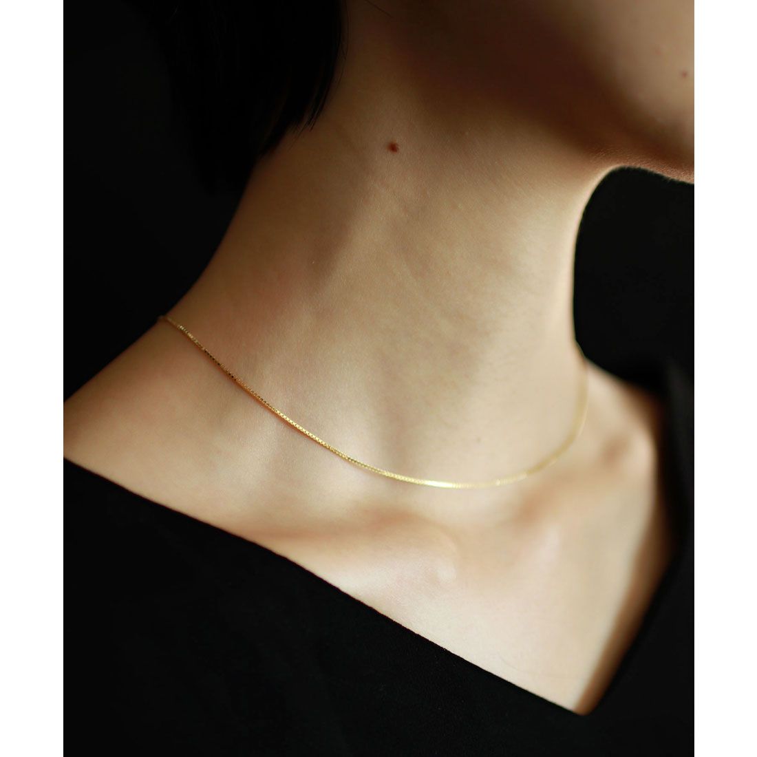 フロージュ florge 【silver925】ベネチアンチェーンシンプルショートネックレス/チョーカー,ゴールド