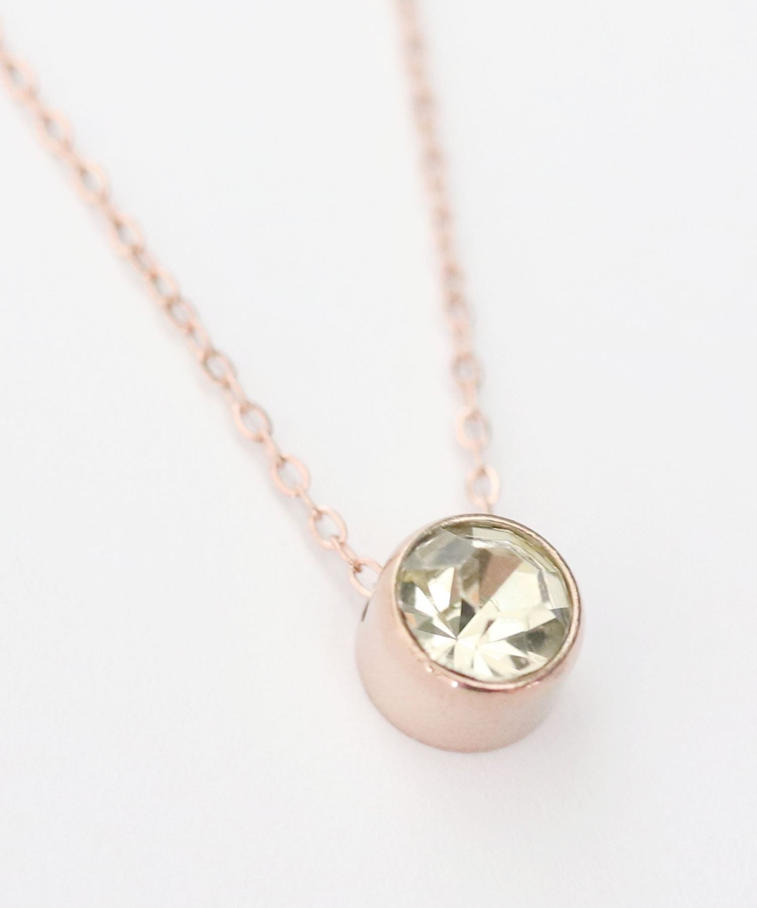 Florge Florge金屬過敏誕生石頂部不銹鋼短項鍊June Alexandrite