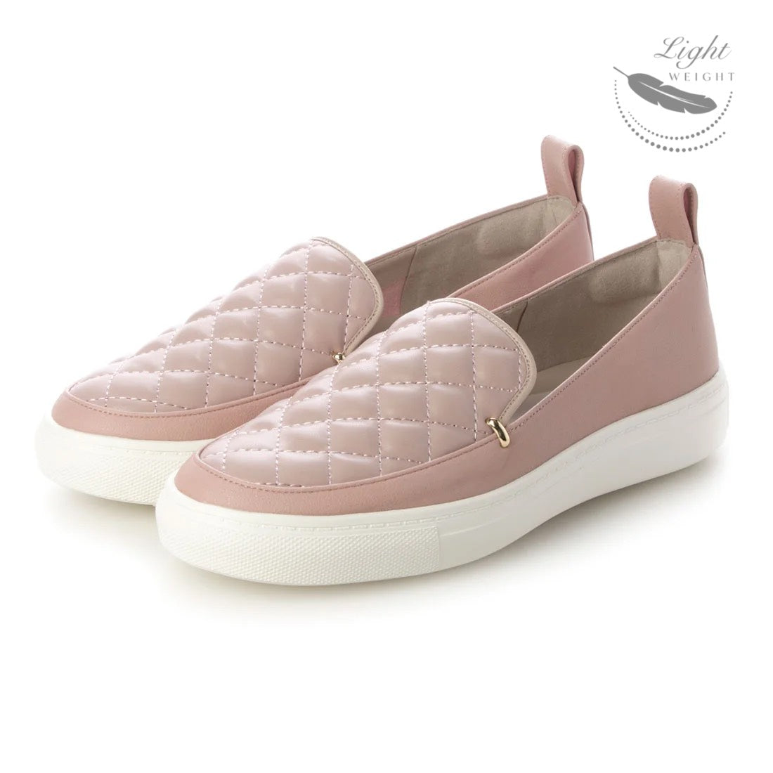 【light】Microscopium/ミクロスコピウム(Pink)キルティングスリッポン PNK