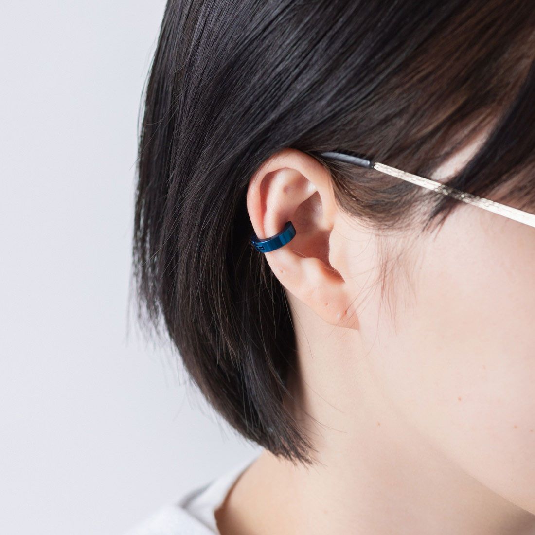 ジョン JON イヤーカフ ステンレス 両耳,ブルー