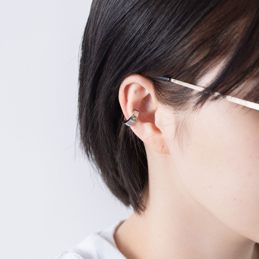 ジョン JON イヤーカフ ステンレス 両耳,シルバー