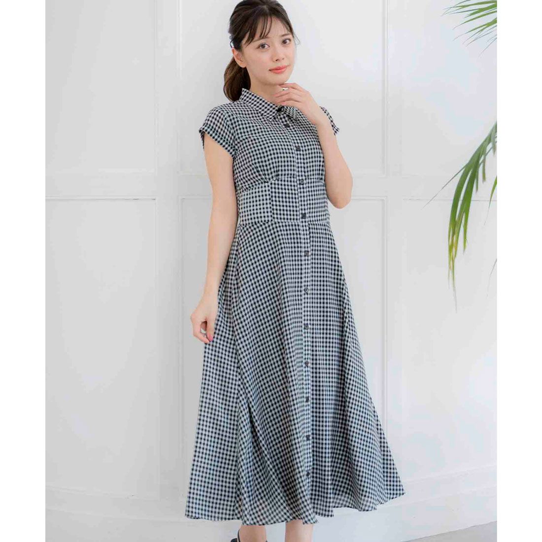 ノエラ Noela ワイドウエストワンピース,ミックス1