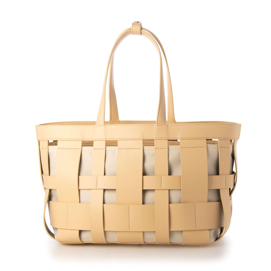 イザック Y'SACCS 【リサイクルレザー】メッシュかごバッグ large,ナチュラル