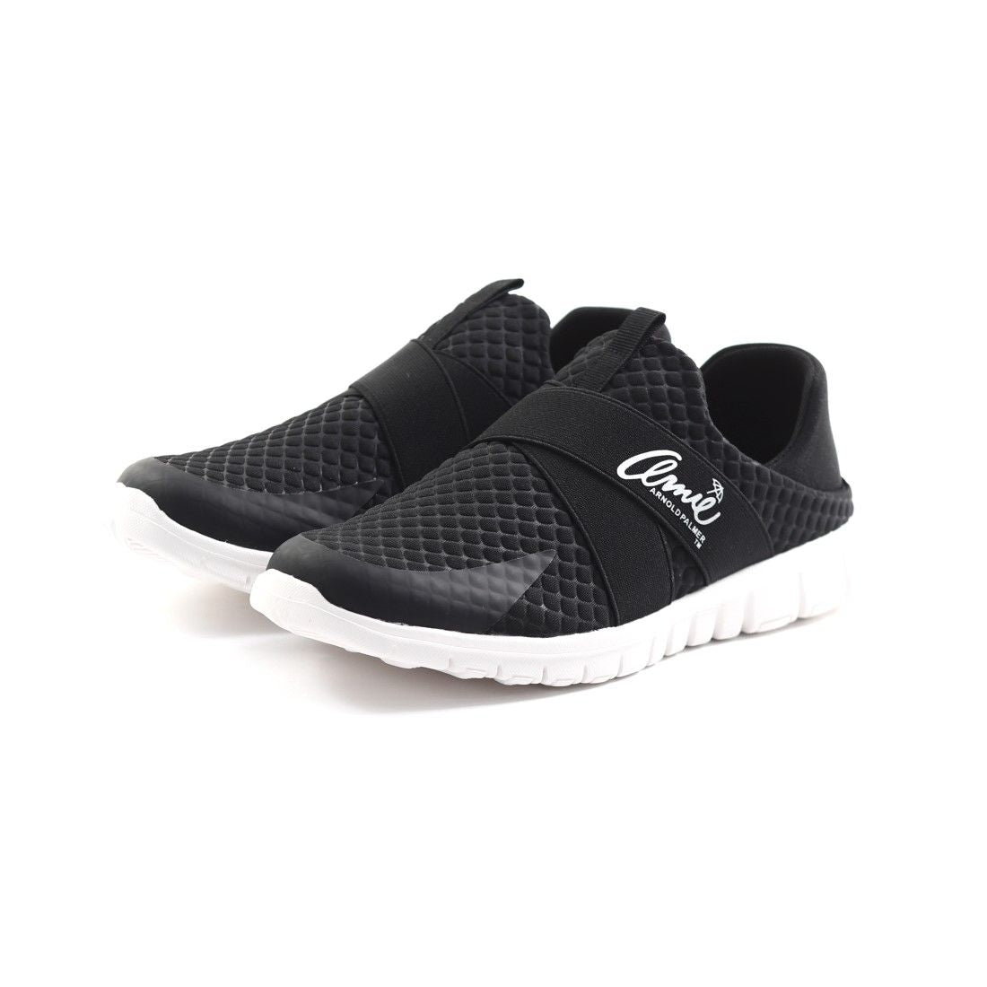 アーニーアーノルドパーマー arnie arnold palmer レディース スニーカー 2WAY スリッポン クロスバンド 履きやすい カジュアル 軽い AN0909,ブラックドット