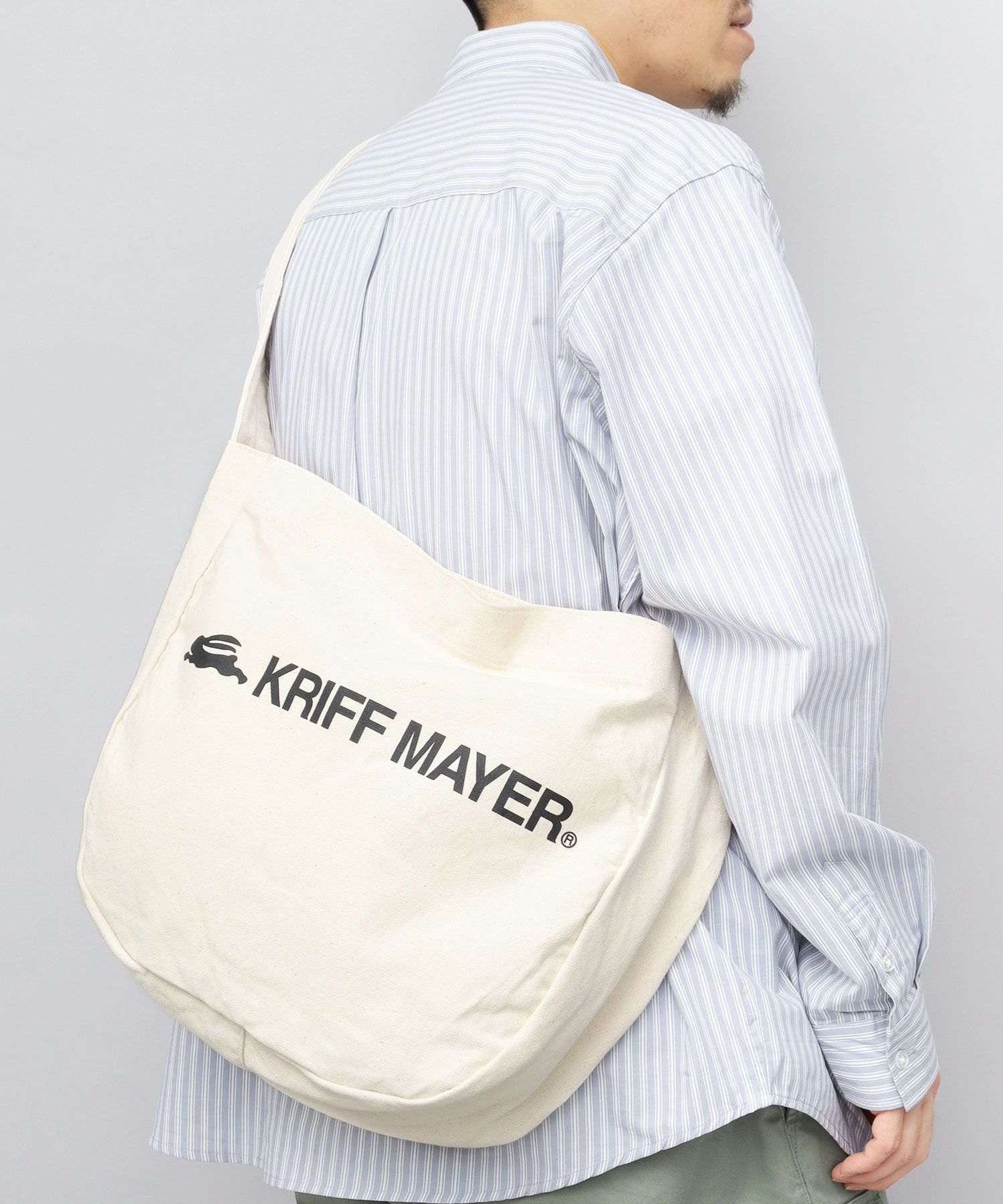 クリフ メイヤー KRIFF MAYER キャンバスバッグ ショルダーバッグ メンズ レディース 斜めがけ 肩がけ,オフホワイト