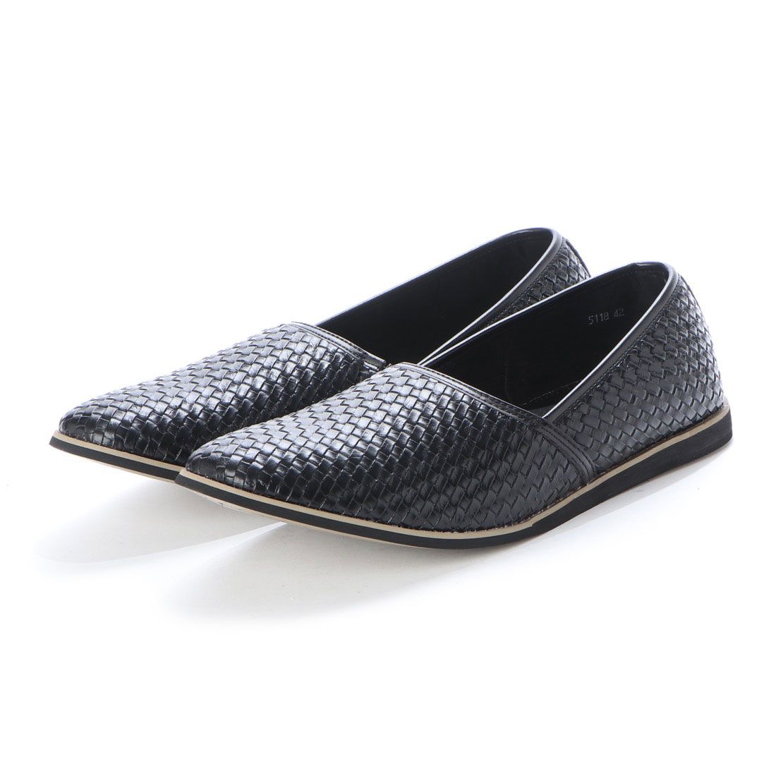 SFW デデス Dedes イントレチャート風スリッポンシューズ/5118,ブラック