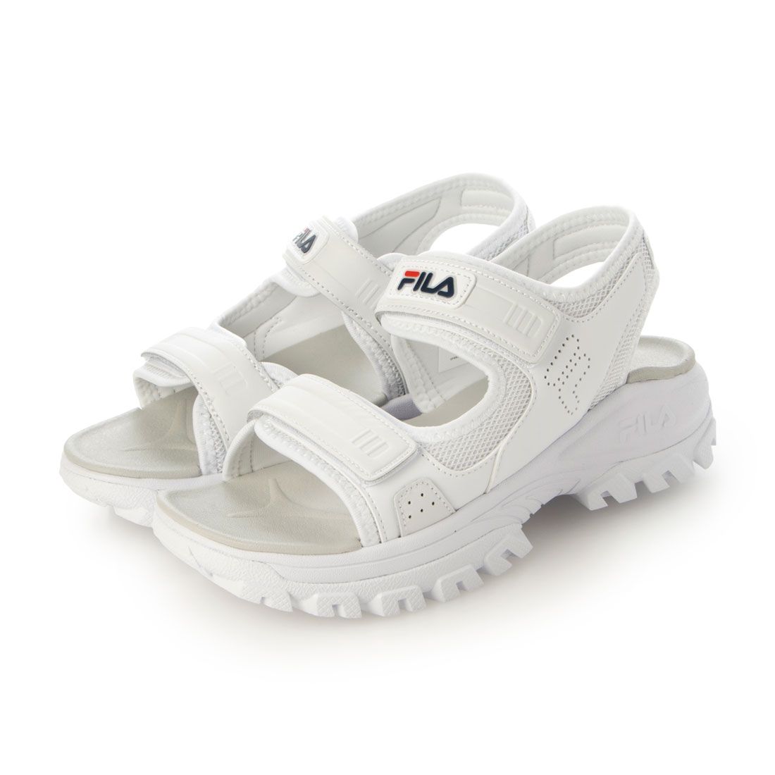 フィラ FILA レディース サンダル 厚底 スポサン TRACER SANDAL,ホワイト