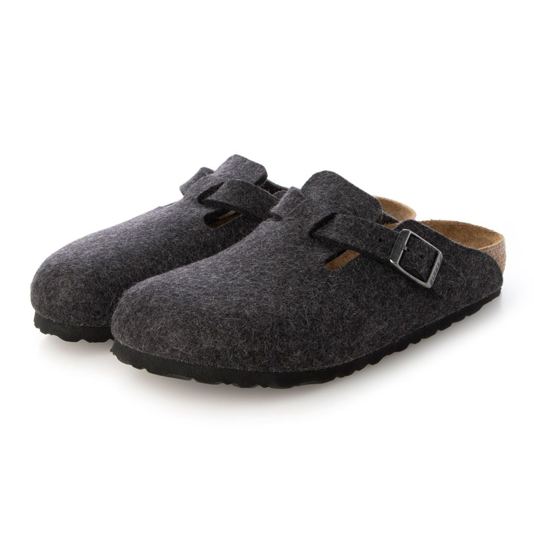 ビルケンシュトック BIRKENSTOCK Boston Wooly home 【ナロー幅】 ユニセックス,アンスラサイト