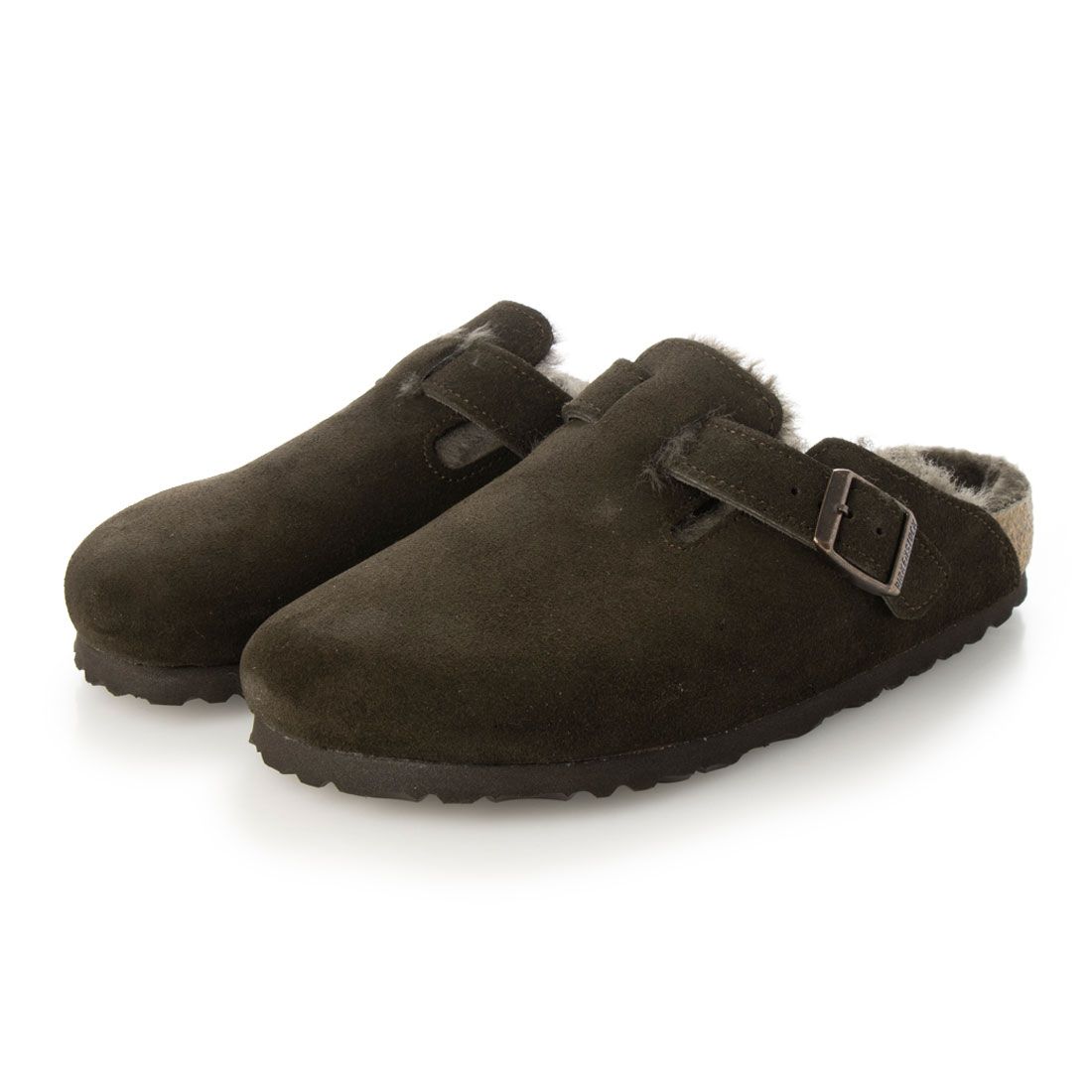 ビルケンシュトック BIRKENSTOCK Boston Shearling Suede 【ナロー幅】 ユニセックス,モカ